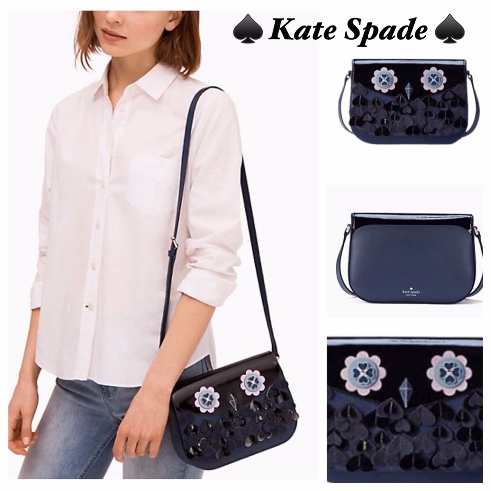 KATE SPADE ZIBBI MEDIUM FLAP SHOULDER BAG NIGHTCAP